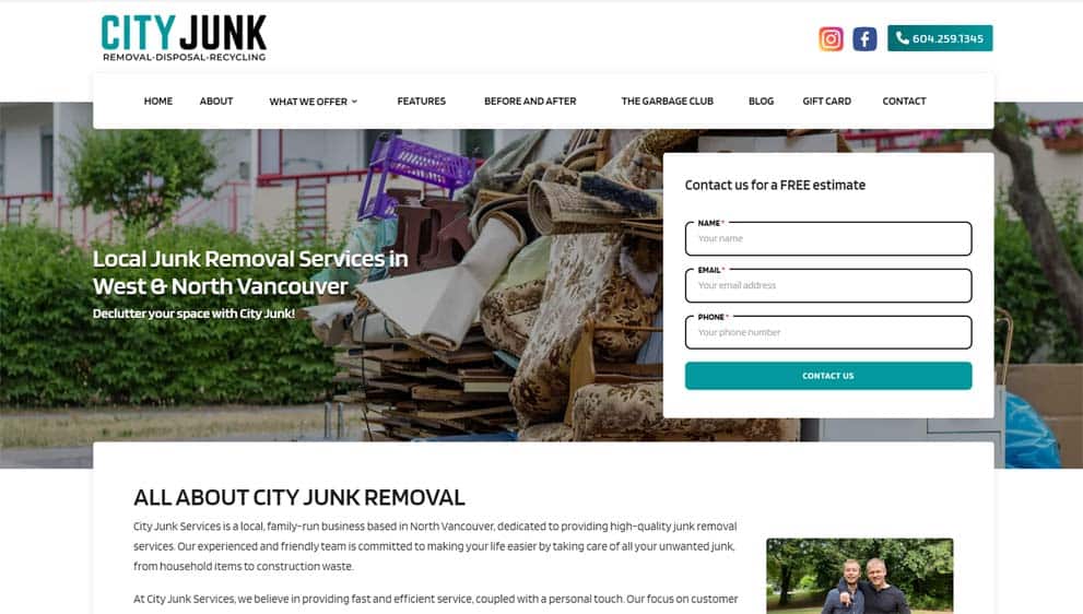 Web Design by The Web Geeks - City Junk Services